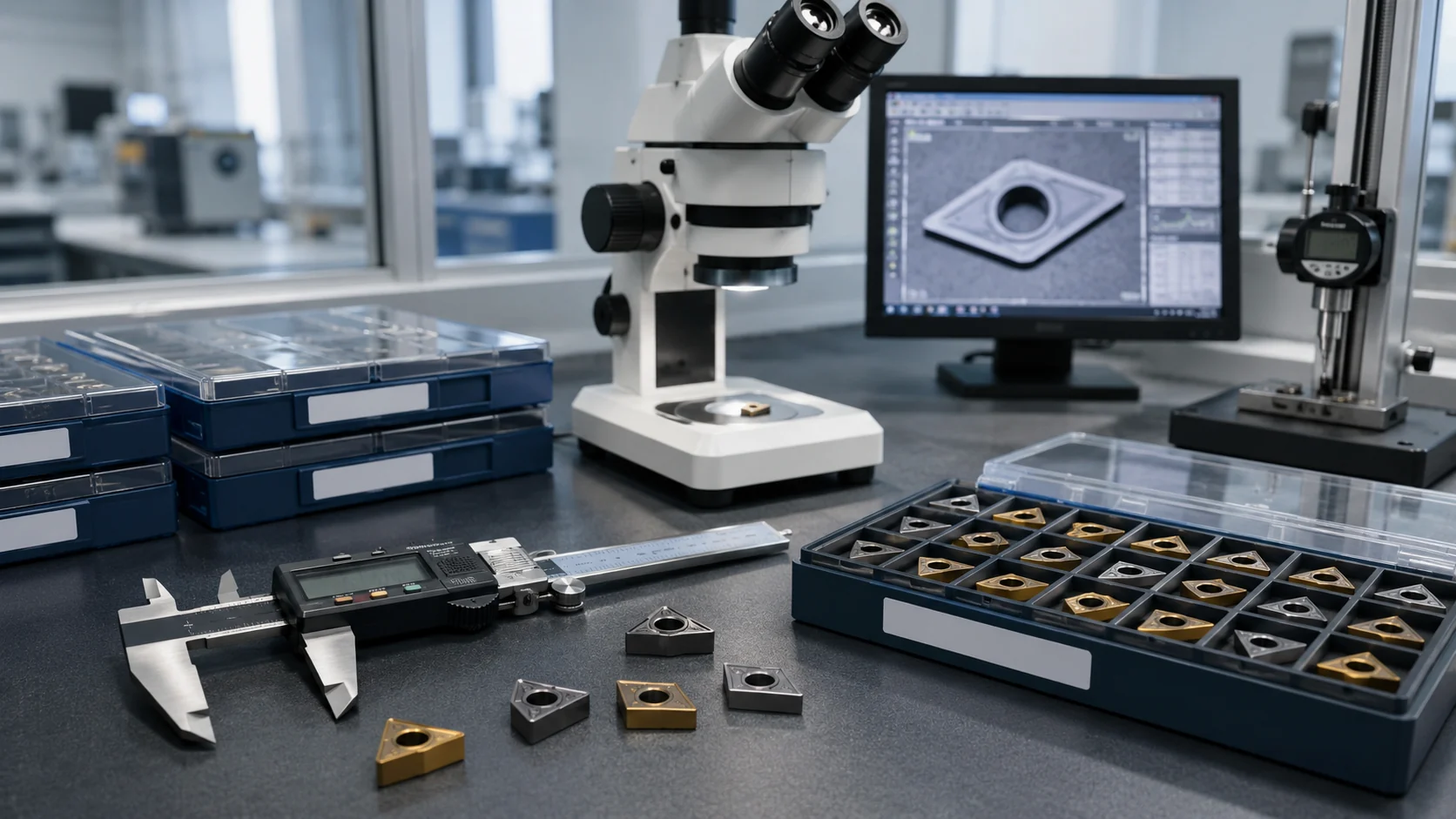 Inspection setup for carbide inserts